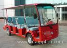 Red Color Electric Sightseeing Car Shuttle Bus For 14 Persons CE Approved