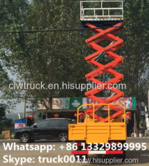 China JMC 4X2 4x4 6 wheel Aerial Ladder Truck with hydraulic lifting aerial work platform for sale