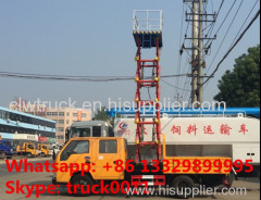 China JMC 4X2 4x4 6 wheel Aerial Ladder Truck with hydraulic lifting aerial work platform for sale