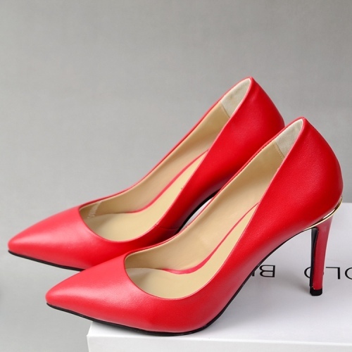 Fashion pointy toe classic wedding shoes red