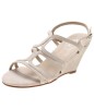 Ladies ankle strap open toe wedge shoes