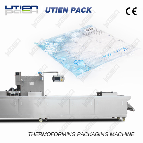 Automatic thermoforming packaging machine for liquid