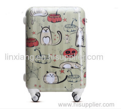 scrawl cat abs luggage travel trolley luggage