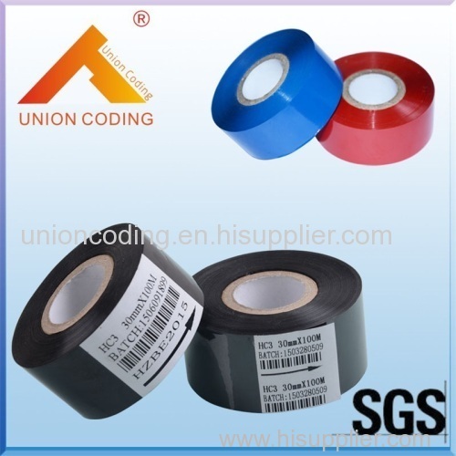 30mm Strong adhesion hot stamp ink ribbon for coding machine