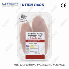 chicken meat thermoforming vacuum packing machine