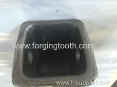 Excavator bucket forging teeth