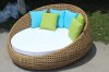 outdoor wicker sun lounger