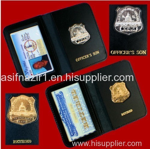 Police Badge Holder Wallet/ ID Card Holder/ Custom Badge Wallet