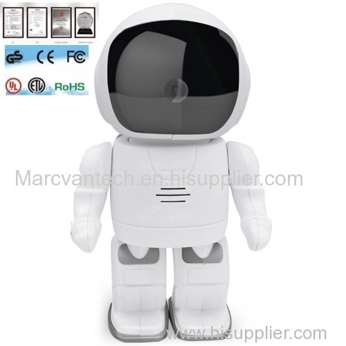 HD 960P Home Security Robot P/T WiFi wireless IP Camera With Micrphone/Speaker/SD Card Slot