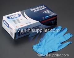 Disposable Nitrile examination gloves supported gloves