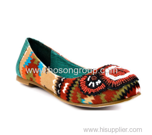 customized design colorful fashion flat women dress shoe