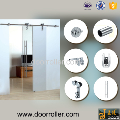 200kg loading stainless steel glass sliding barn door roller track systems