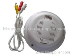 Real smoke detector HD 1080P MTV-3.7mm pinhole lens covert hidden spy camera with audio and OSD menu