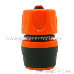 Plastic garden water hose soft coupling with waterstop