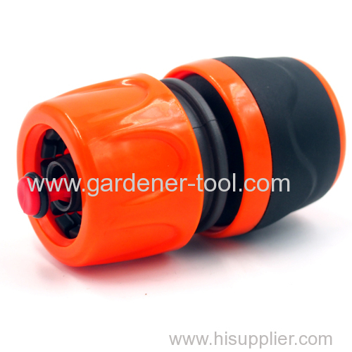 Plastic garden hose soft universal quick connector with waterstop