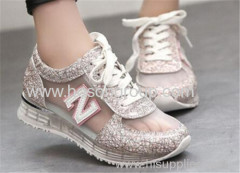 Lady casual sports lace shoes