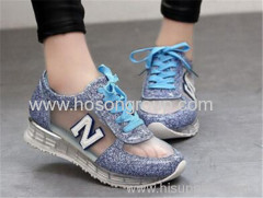 Lady casual sports lace shoes