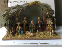 Poly resin Nativity set
