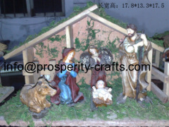 Poly resin Nativity set