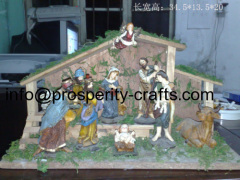 Poly resin Nativity set