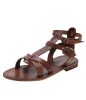 Women flat wrap up buckle sandals