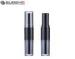 Empty Slimline Lipstick Tubes Double Heads Injection Black 11.8 MM Cap