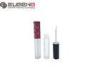 Transparent Frosted Empty Lip Gloss Tubes Packaging Plastic Round Shape