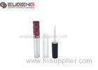 Transparent Frosted Empty Lip Gloss Tubes Packaging Plastic Round Shape
