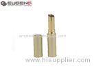 Slim Aluminum Lipstick Tube Cylinder 3G Capacity Gold Lipstick Containers