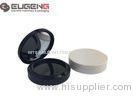 Matte Black Magnetic Refillable Loose Powder Compact Case 2 Layer With Pan