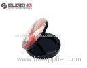 Cosmetic Round Empty Compact Powder Case Black with Press Cap