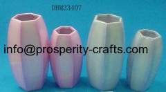 Ceramic Flocking Vase & Flowerpot