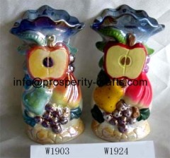 Ceramic Plated Vases .