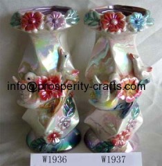 Ceramic Plated Vases .