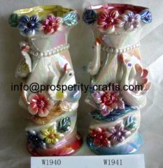 Ceramic Plated Vases .
