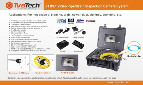 Diagnostic Equipment for  Pipeline Camera Industrial Endoscope Pipe/Sewer/Drain  Inspection Camera