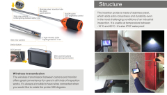 Piping Inside Insulation Materials Damage and Inspection Camera TVBTECH