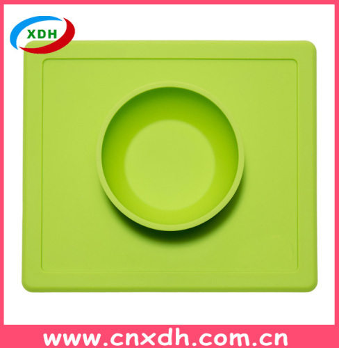 2016 Simple Wash and Eco-friendly Silicone Placemat with Bowl