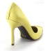 Customized design yellow women high heel dress shoe