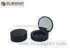 ABS Shiny Black Empty Eyeshadow Container Round With Mirror 5 Gram