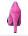 Peep toe pink and black color high heel women dress pumps