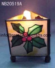 Colored Glass Candle Holder