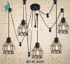 Modern industrial iron cage shade design light lamp