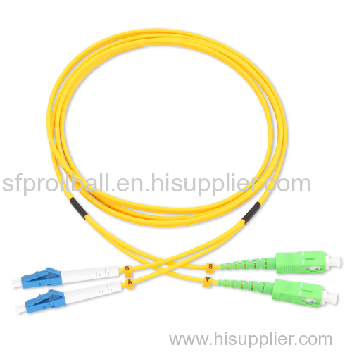 LC/UPC-SC/APC Duplex OS2 9/125 SMF Fiber Patch Cable