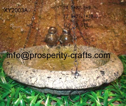 Poly Resin Bird Bath & Feeder