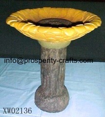 Concrete Bird Bath & Feeder