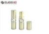 Matte Gold ABS Empty Lipstick Tubes Cylinder Plain End With Magnetic