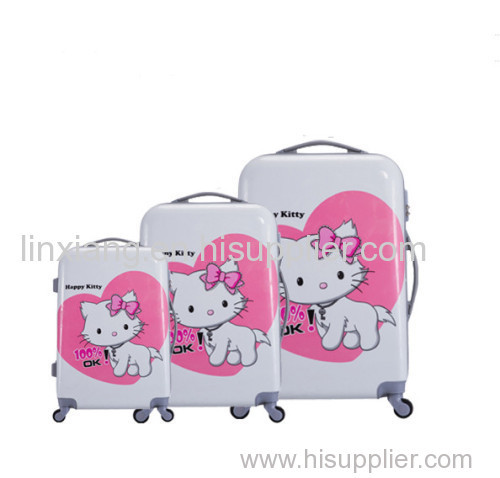 2016 Newest design Hot Sale new design carton ABS+PC Luggage travelling luggage bag trolley bag