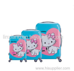 2016 Newest design Hot Sale new design carton ABS+PC Luggage travelling luggage bag trolley bag