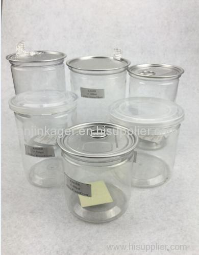 pet candy jar with easy open end plastic bottle with wide mouth plastic can